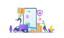 پیش‌نمایش فایل online-delivery-service-5115254 از پک تصویرسازی کسب‌وکار
