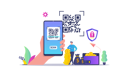 پیش‌نمایش فایل qr-code-scanning-5115255 از پک تصویرسازی کسب‌وکار