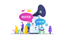 پیش‌نمایش فایل refer-a-friend-5115259 از پک تصویرسازی کسب‌وکار