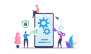 پیش‌نمایش فایل system-update-improvement-change-new-version-5115256 از پک تصویرسازی کسب‌وکار