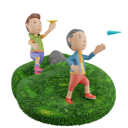 پیش‌نمایش فایل boys-flying-paper-plane-5439503 از پک پسران