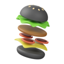 پیش‌نمایش فایل black-harmburger-7371545 از پک غذا و نوشیدنی