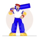 پیش‌نمایش فایل batsman-5403859 از پک ورزش ها