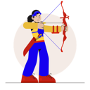 پیش‌نمایش فایل female-archer-5403861 از پک ورزش ها