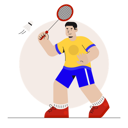 پیش‌نمایش فایل male-badminton-player-5403847 از پک ورزش ها