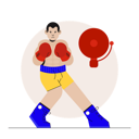 پیش‌نمایش فایل male-boxer-5403845 از پک ورزش ها