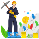 پیش‌نمایش فایل man-mining-bitcoin-7892196 از پک ارز دیجیتال