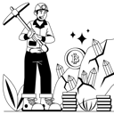پیش‌نمایش فایل man-mining-bitcoin-7892314 از پک ارز دیجیتال