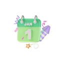 پیش‌نمایش فایل 1-january-calendar-6851978 از پک تزئینات سال نو