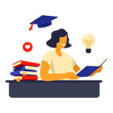 پیش‌نمایش فایل girl-learning-9891809 از پک آموزش دیجیتال