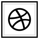 پیش‌نمایش فایل dribbble-16 از پک رسانه های اجتماعی