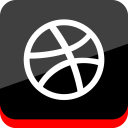 پیش‌نمایش فایل dribbble-26 از پک رسانه های اجتماعی