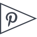 پیش‌نمایش فایل pinterest-79 از پک پرچم های شبکه های اجتماعی خطی