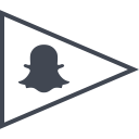 پیش‌نمایش فایل snapchat-68 از پک پرچم های شبکه های اجتماعی خطی