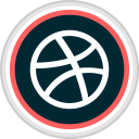 پیش‌نمایش فایل dribbble-78 از پک گرد رسانه اجتماعی