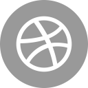 پیش‌نمایش فایل dribbble-80 از پک شبکه های اجتماعی گرد خاکستری