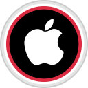 پیش‌نمایش فایل apple-612 از پک رنگ گرد رسانه اجتماعی