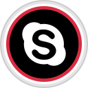 پیش‌نمایش فایل skype-121 از پک رنگ گرد رسانه اجتماعی