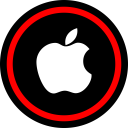 پیش‌نمایش فایل apple-615 از پک مسطح قرمز رسانه اجتماعی