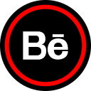 پیش‌نمایش فایل behance-130 از پک مسطح قرمز رسانه اجتماعی