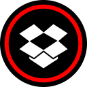 پیش‌نمایش فایل dropbox-97 از پک مسطح قرمز رسانه اجتماعی