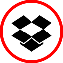 پیش‌نمایش فایل dropbox-98 از پک مسطح قرمز رسانه اجتماعی
