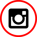 پیش‌نمایش فایل instagram-136 از پک مسطح قرمز رسانه اجتماعی