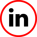 پیش‌نمایش فایل linkedin-112 از پک مسطح قرمز رسانه اجتماعی