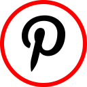 پیش‌نمایش فایل pinterest-118 از پک مسطح قرمز رسانه اجتماعی