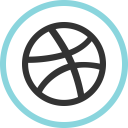 پیش‌نمایش فایل dribbble-114 از پک گرد رسانه اجتماعی