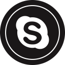 پیش‌نمایش فایل skype-134 از پک گلیف گرد رسانه اجتماعی