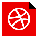 پیش‌نمایش فایل dribbble-124 از پک شبکه های اجتماعی فلت