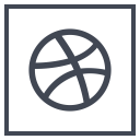 پیش‌نمایش فایل dribbble-125 از پک مربعی رسانه اجتماعی