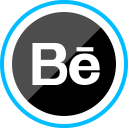 پیش‌نمایش فایل behance-148 از پک دایره آبی شبکه های اجتماعی