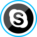 پیش‌نمایش فایل skype-144 از پک دایره آبی شبکه های اجتماعی