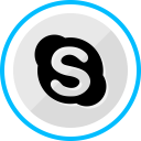 پیش‌نمایش فایل skype-146 از پک دایره آبی شبکه های اجتماعی