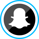 پیش‌نمایش فایل snapchat-110 از پک دایره آبی شبکه های اجتماعی