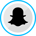 پیش‌نمایش فایل snapchat-112 از پک دایره آبی شبکه های اجتماعی