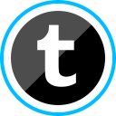 پیش‌نمایش فایل tumblr-129 از پک دایره آبی شبکه های اجتماعی