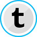 پیش‌نمایش فایل tumblr-130 از پک دایره آبی شبکه های اجتماعی