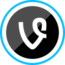 پیش‌نمایش فایل vine-125 از پک دایره آبی شبکه های اجتماعی