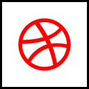 پیش‌نمایش فایل dribbble-134 از پک مربعی مسطح رسانه اجتماعی