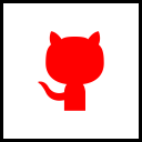 پیش‌نمایش فایل github-110 از پک مربعی مسطح رسانه اجتماعی
