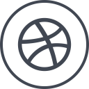 پیش‌نمایش فایل dribbble-135 از پک توپر گرد رسانه اجتماعی