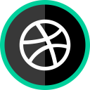 پیش‌نمایش فایل dribbble-137 از پک شبکه های اجتماعی فلت
