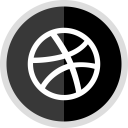 پیش‌نمایش فایل dribbble-138 از پک شبکه های اجتماعی فلت