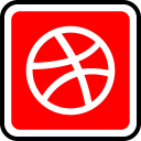 پیش‌نمایش فایل dribbble-144 از پک مربعی پر شده رسانه اجتماعی