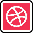 پیش‌نمایش فایل dribbble-147 از پک شبکه های اجتماعی خطی رنگی