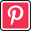 پیش‌نمایش فایل pinterest-153 از پک شبکه های اجتماعی خطی رنگی