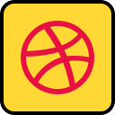 پیش‌نمایش فایل dribbble-149 از پک شبکه های اجتماعی خطی رنگی جلد 2